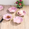 Whitenesser Ceramic Sauce Dishes Set of 5,Japanese Pink Sushi Bowls
