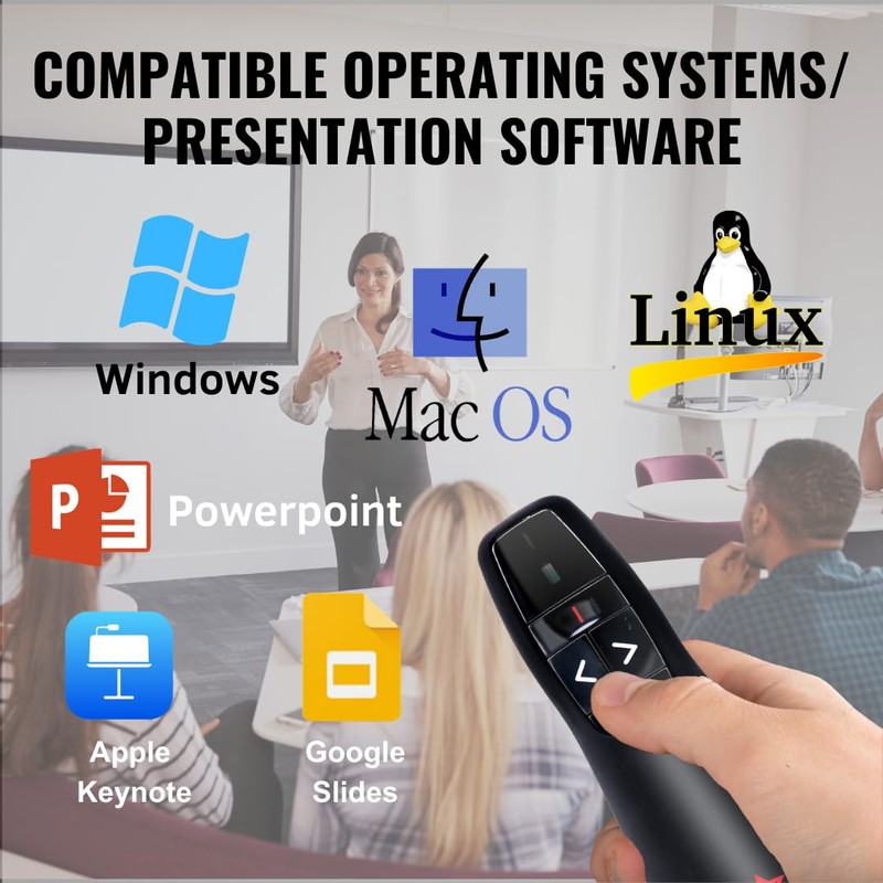Red Star Tec Wireless Powerpoint and Keynote Presentation Remote Clicker
