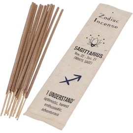 GURU SHOP Horoscope Incense Sticks, Natural Zodiac Sign Incense - Sagittarius / White Sage, 23 x 5 x 0.3 cm