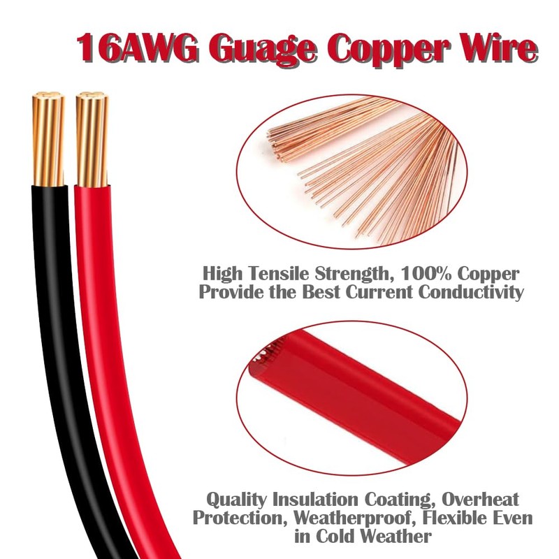 HayEastdor 3.3FT/1M SAE to SAE Extension Cable with Switch SAE