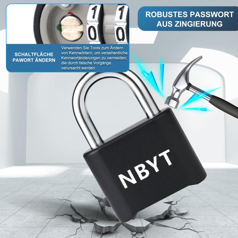 NBYT Secure your belongings with NBYT Combination Padlocks - Fitness