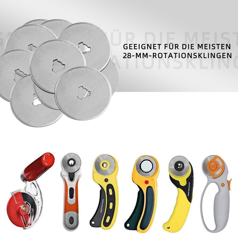 12pcs Rotary Cutter Replacement Blades 28mm Round Stainless Steel Blades