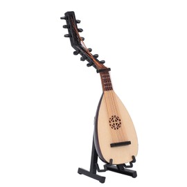 Mini Lute Pipa Model, Musical Instrument Wooden Photo Prop, Chinese Guitar Chinese Lute Traditional Stringed Instrument Decor