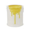 balvi Decorative Pot Painty Yellow and White Colour Decorative Bowl