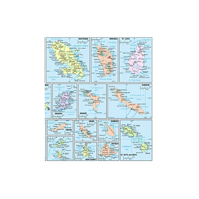 Cool Owl Maps Gulf, Caribbean & Atlantic Coast Regions Wall