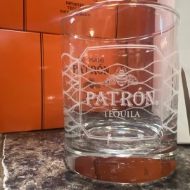 Patron Brand New 2024 PATRON Rocks Glasses. Set Of Two Amazing Itched In Detail