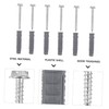 KOMBIUDA 6pcs Screws with Plastic Expansion Tubes Durable Self Tapping