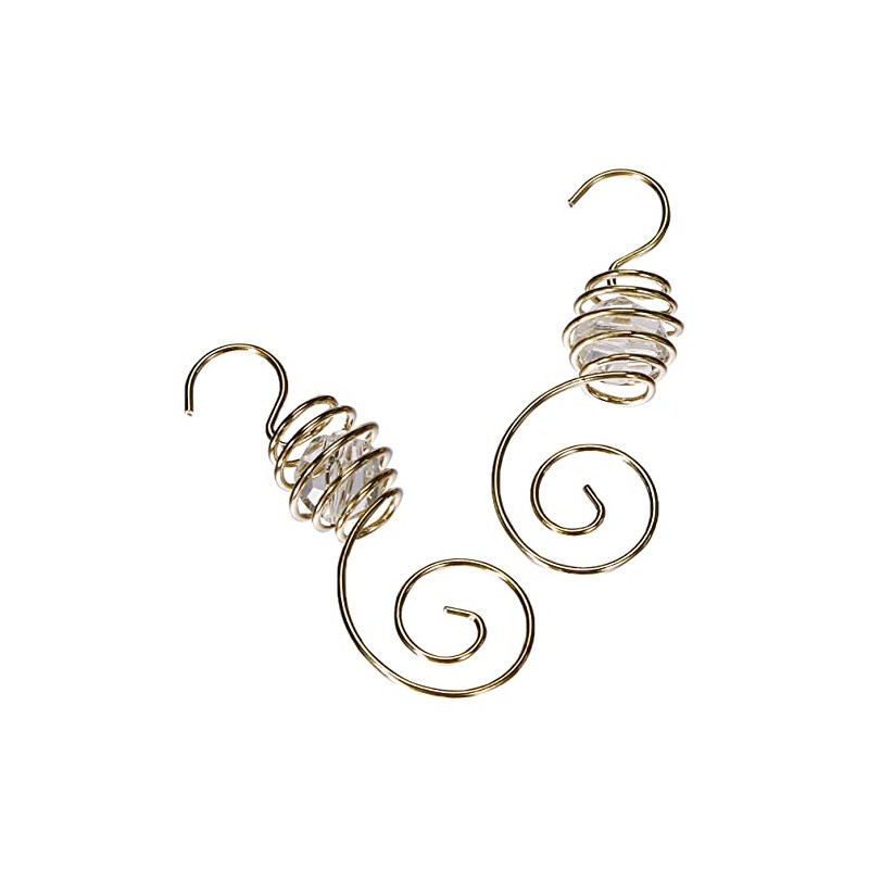 Inge-glas 1901-01 Bauble Hooks Spiral with Bead 7 cm Set