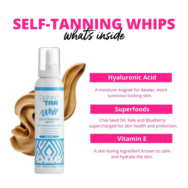 Skinny Tan Self Tanning Whip Medium 150ml