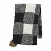 Mud Pie Buffalo Check Chenille Womens Scarf, One Size, White