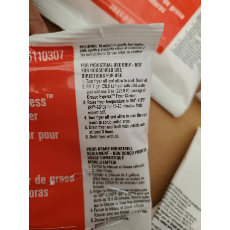 Ecolab 4 PACK Ecolab 6110307 Grease Express Fryer Cleaner 8