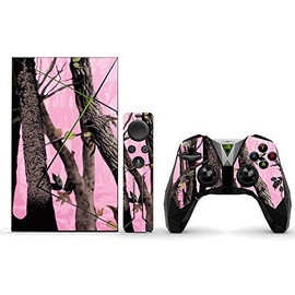 MightySkins Skin Compatible with NVIDIA Shield TV (2017) Pro - Pink Tree Camo | Protective, Durable, and Unique Vinyl Decal wrap Cover | Easy to Apply, Remove, and Change Styles | Made in The USA