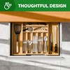 Simple Trending Bamboo Kitchen Drawer Organizer, Expandable Silverware Organizer, Utensil