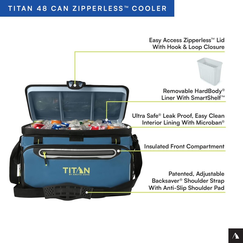 Titan by Arctic Zone 48 Can Zipperless Soft Cooler with