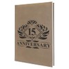 15th Anniversary Laser Engraved Notebook - Special Crystal Anniversary Gift
