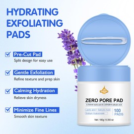 Zero Pore Pads, Jwtolp 2025 New Facial Toner pads for Exfoliation and Pore Care, Gentle Exfoliating Toner Pad Smooth Texture Clear Skin