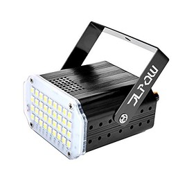 JLPOW White Strobe Light ,Super Bright 36 LED Strobe Light for Party ,Sound Activated and Speed Control Mini DJ Strobe Lights ,Best for Parties Club Disco KTV Bar Xmas Show (No Remote)