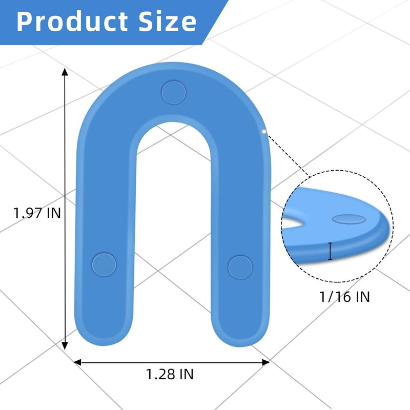Oualhoo 1/16 Inch Plastic Horseshoe Shims U Tile Spacers, Tile