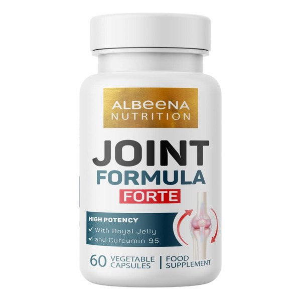Joint Formula Forte with Royal Jelly and Curcumin 95 | 60 Vegetable Capsules | High Potency Arthritis Pain Relief | Suitable for Vegetarians |