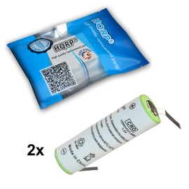 HQRP 2-Pack Batteries Compatible with Braun Flex XP II Model 5791, 5795, 5796 Razor/Shaver Plus Screwdriver