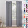 Megachest a pair of slot top voile curtains (Dark Silver,