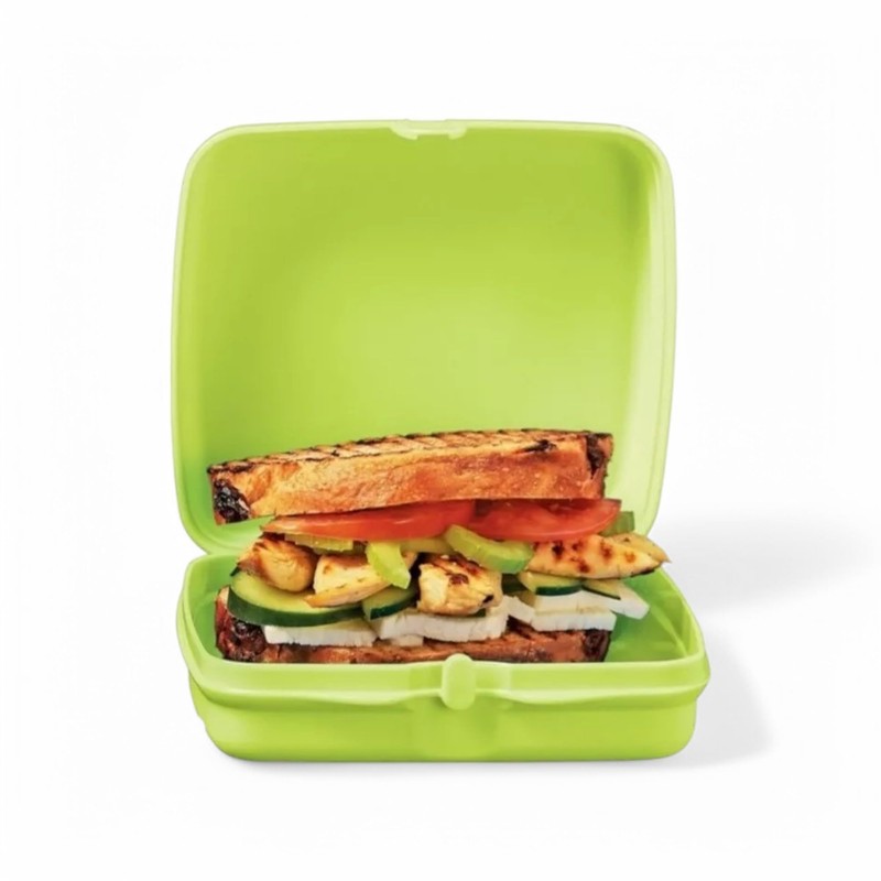 Tupperware Set of Two Sandwich Keepers. Lt Green