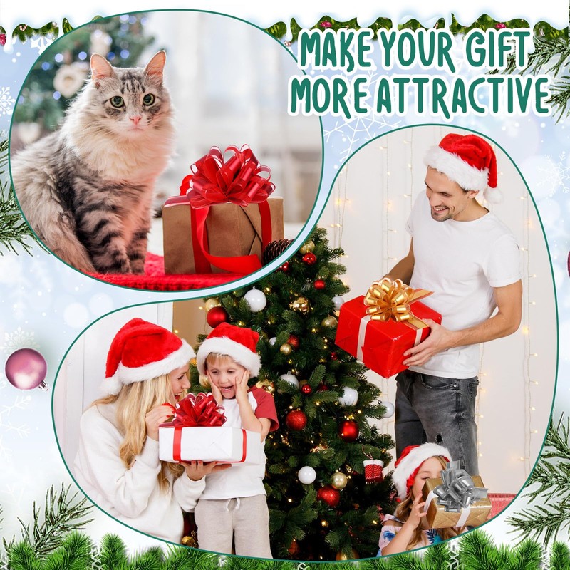 WILLBOND 20 Pieces 6 Inch Pull Bows Gift Wrapping Ribbon