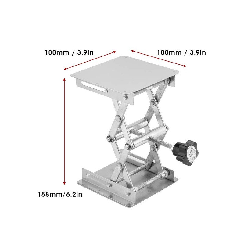Lab Stand 100x100mm Lab Platform Stainless Steel Lift, Default