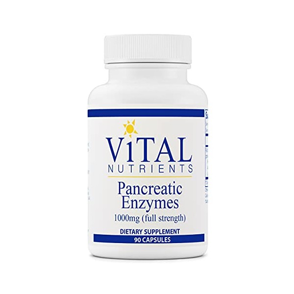 Vital Nutrients Pancreatic Enzymes 1000mg (Full Strength) - Digestion Supplement