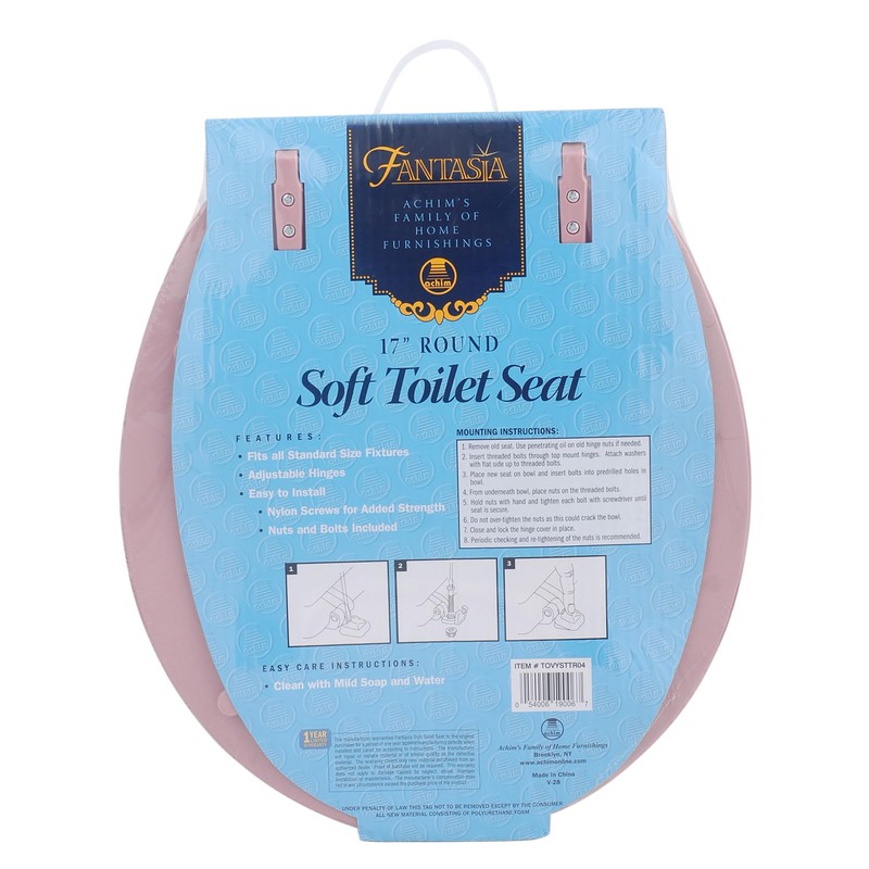 Achim Home Furnishings Fantasia Standard 17" Soft Toilet Seat Vinyl