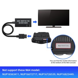 Mcbazel N64 To HDMI Converter, HDMI Cable for N64/SNES Console to HDTV Support 480/720p/ Stereo audio/ 16:9/4:3 Aspect Ratio