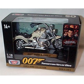 Motormax JAMES B0ND Tomorrow Never Dies B.M.W R1200C Bike 1:18 scale diecast model