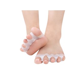 2 Pair Kids Gel Toe Separator, Toe Spreader for Nail Polish, Silicone Toe Straightener Toe Correctors Toe Stretcher Toe Spacers to Support Foot Fitness and Balance, Toe Stretcher for Hammertoes