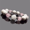 [SION] Crack Crystal Rose Quartz Howlite Design Bracelet, Stone