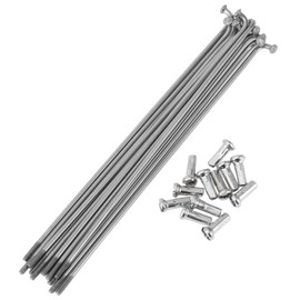 HEROFFIX 12 Set 14G Bicycle Spokes 123mm Bike Wheel Spokes 304 Stainless Steel Silver Tone
