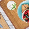 ANDSTAR Set of 8 Pcs Bamboo Placemats with Fabric Border