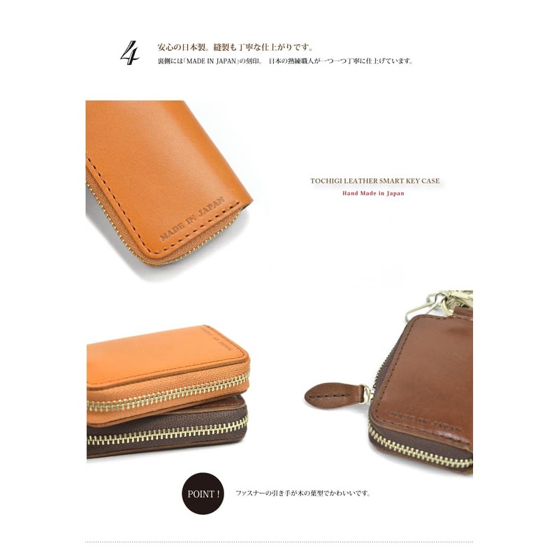 Vermani Tochigi Leather Smart Key Case, blue (dark)