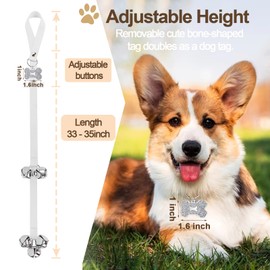 KEXIAVA 2 PACK Dog Doorbell, Dog Training Bell for Puppy Potty Adjustable Strap Dog Door Bell and Communication Device Dog Bell Cat Puppy Interactive Bell (White)