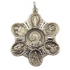 HMHReligiousMfg Sterling Silver Seven Way Medal with Jesus Christ Scapular