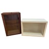 Q-FLA 785344 Flower Vase Material Box Frame BR Brown Wood