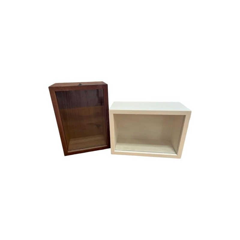Q-FLA 785344 Flower Vase Material Box Frame BR Brown Wood