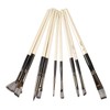9pcs Gouache Watercolour Brushes Nylon Wool Rustproof Strong Water Absorption