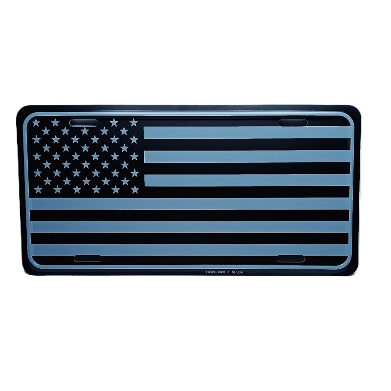 DIGIART INTERNATIONAL AMERICAN TACTICAL FLAG 3D EMBOSSED MATTE METAL CAR