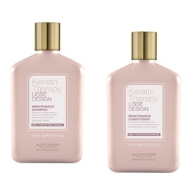Alfaparf Milano Kit Vitalizante Keratin Therapy Lisse Design - Champú y Acondicionador sin Sulfatos con Keratina, 2 x 250ml