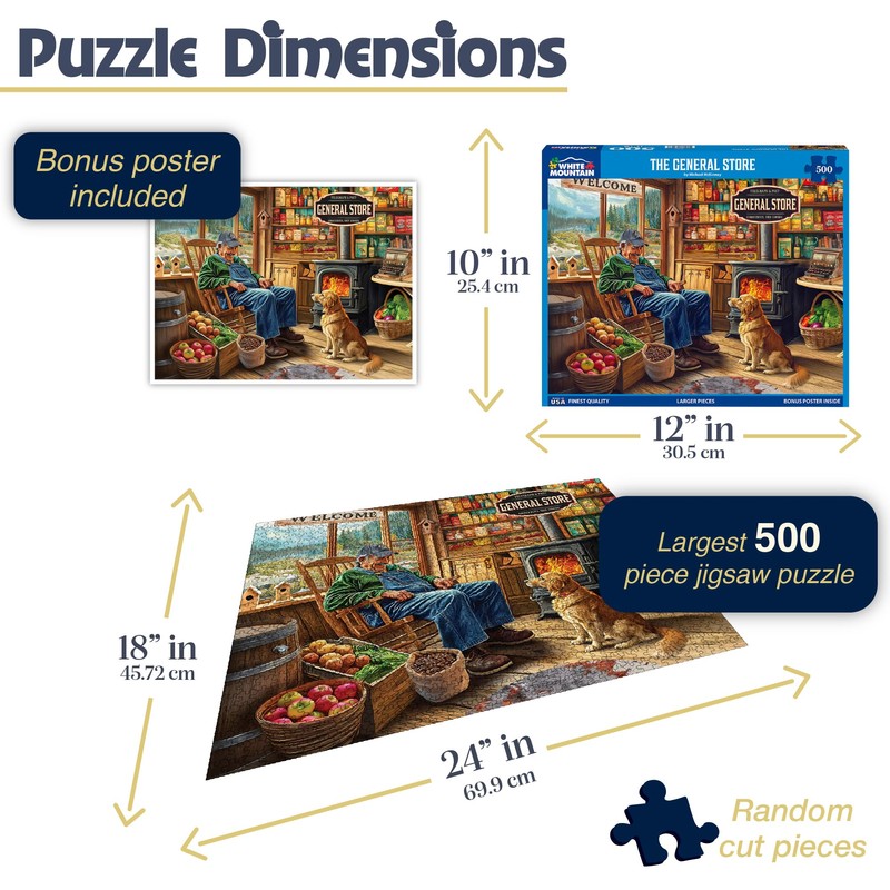 White Mountain The General Store Puzzle 500 Teile Vintage Puzzle