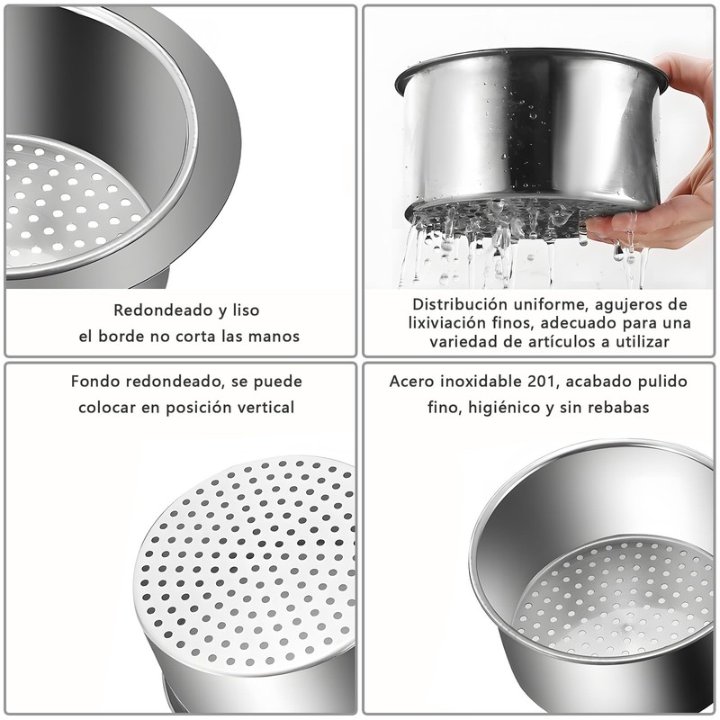 RUIAO Colador de Cocina de Acero Inoxidable, Cisne, Plateado