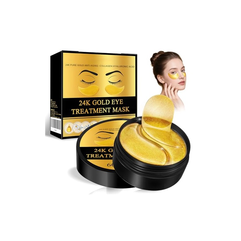 Parches para Ojos, Máscaras de colágeno de 24 K en