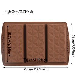 EPYHREHM Chocolate Bar Mold Deep Break Apart Pyramid Silicone Chocolate Molds For Chocolate Candy