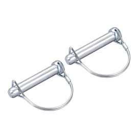 uxcell 2Pcs 1/2" Dia Trailer Coupler Pin, 2-3/4" Long Coupler Pin Shaft Locking Pin, Round Pto Pin for Farm Trailers Wagons Lawn Hitches and Garden