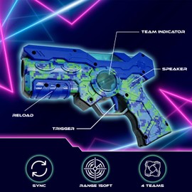 Laser Tag Guns Set of 4 Game for Boys Age 8-12, Lazershooting Set with Vests, Christmas & Birthday Gift for Kids & Adults, Fun Outdoor Indoor X Blaster Experience Ages 4-8-12